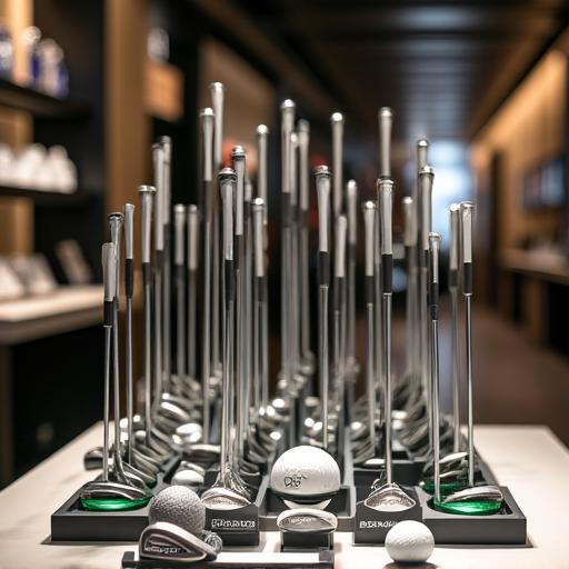 プレミアムゴルフ用具展示